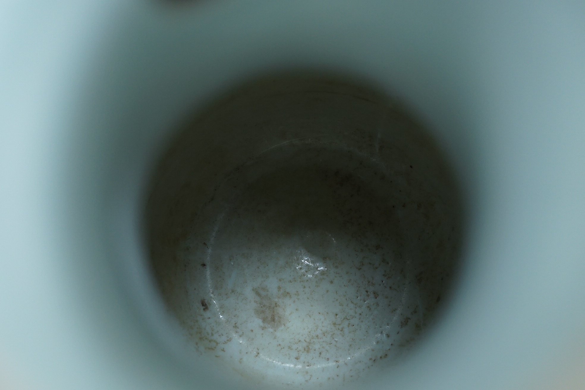 A Chinese blue and white ewer, Hongzhi mark, probably Qing dynasty